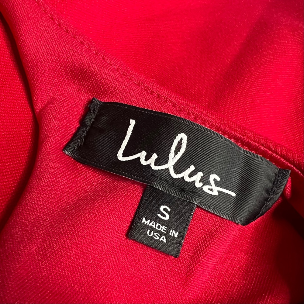 Red [Lulu's] Skater <Girl About Town> NWT Cute Mini Dress + Cut Out Back | Small - Picture 4 of 16